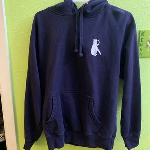 Dark blue RipNdip hoodie with lord Nermal